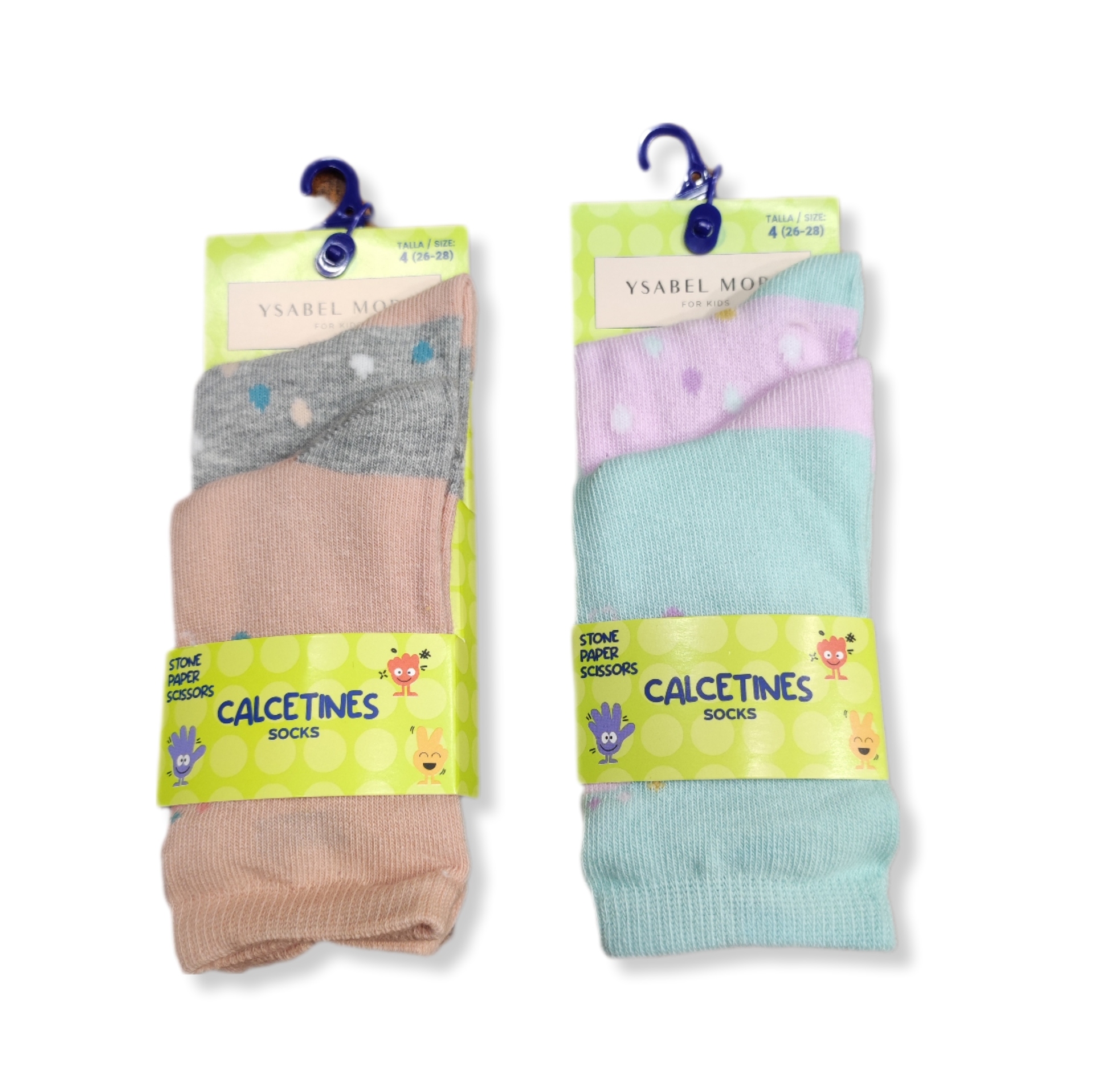 CALCETINES INFANTILES ARCO IRIS PACK 2 YSABEL MORA